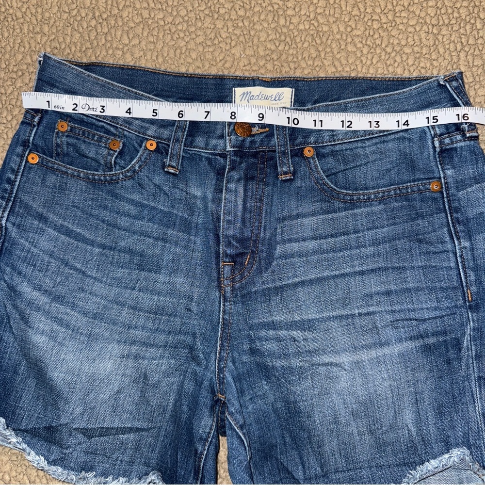 Madewell High-Rise Denim Cut Off/cuff Shorts Sz 27, 4” Inseam​ - Picture 10 of 12